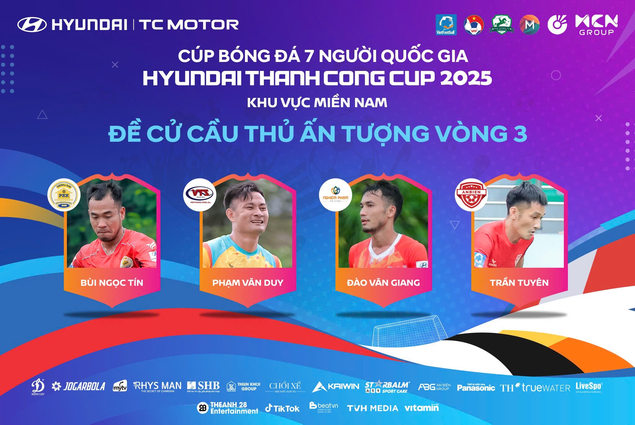 Bình chọn cầu thủ ấn tượng vòng Tứ kết VSC-S5 KV Miền Nam